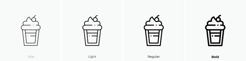 frappe icon. Thin, Light, Regular And Bold style design isolated on white background vector