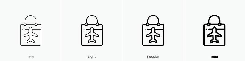 free icon. Thin, Light, Regular And Bold style design isolated on white background vector