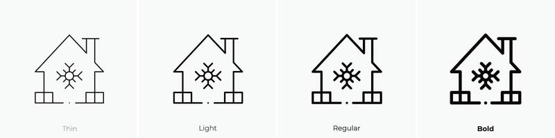 freeze icon. Thin, Light, Regular And Bold style design isolated on white background vector