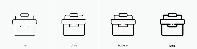 freezer icon. Thin, Light, Regular And Bold style design isolated on white background vector