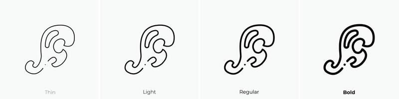 french icon. Thin, Light, Regular And Bold style design isolated on white background vector