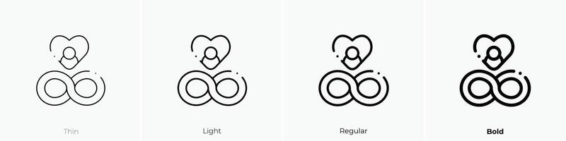 friendship icon. Thin, Light, Regular And Bold style design isolated on white background vector