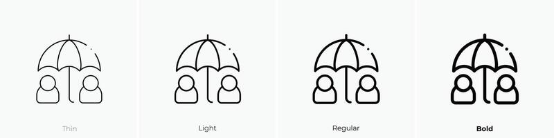friendship icon. Thin, Light, Regular And Bold style design isolated on white background vector