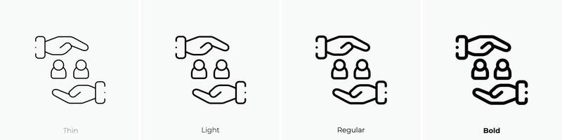 friendship icon. Thin, Light, Regular And Bold style design isolated on white background vector