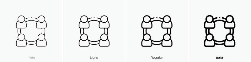 friendship icon. Thin, Light, Regular And Bold style design isolated on white background vector