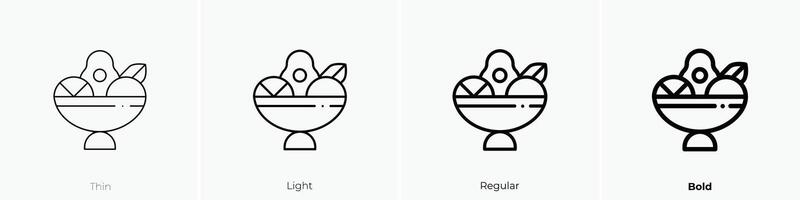 fruits icon. Thin, Light, Regular And Bold style design isolated on white background vector