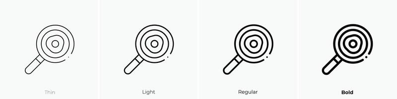frying pan icon. Thin, Light, Regular And Bold style design isolated on white background vector