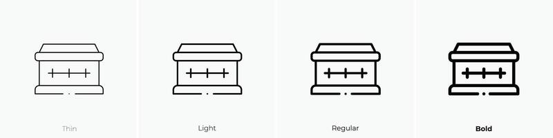 funeral icon. Thin, Light, Regular And Bold style design isolated on white background vector