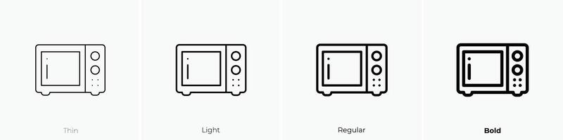 furniture and household icon. Thin, Light, Regular And Bold style design isolated on white background vector