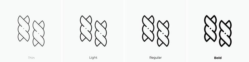 fusilli icon. Thin, Light, Regular And Bold style design isolated on white background vector