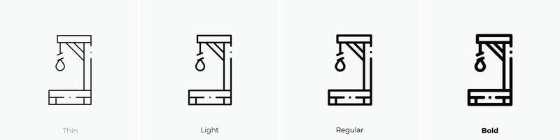 gallow icon. Thin, Light, Regular And Bold style design isolated on white background vector