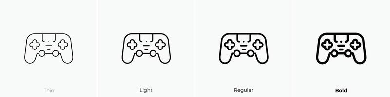 game console icon. Thin, Light, Regular And Bold style design isolated on white background vector