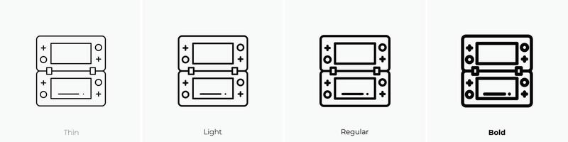game console icon. Thin, Light, Regular And Bold style design isolated on white background vector