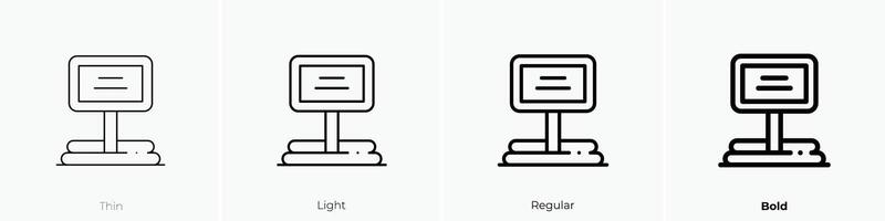 garden icon. Thin, Light, Regular And Bold style design isolated on white background vector