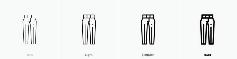 garment icon. Thin, Light, Regular And Bold style design isolated on white background vector
