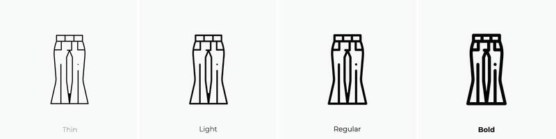 garment icon. Thin, Light, Regular And Bold style design isolated on white background vector