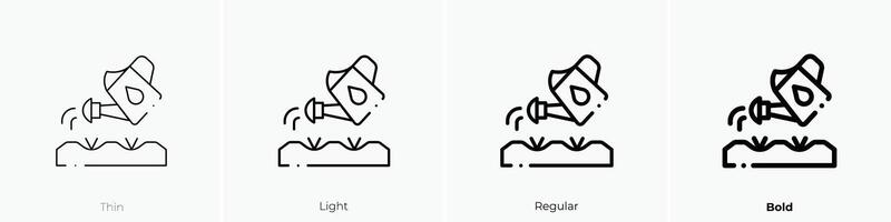 gardening icon. Thin, Light, Regular And Bold style design isolated on white background vector