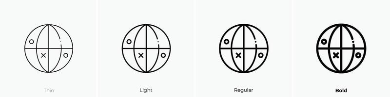 geolocalization icon. Thin, Light, Regular And Bold style design isolated on white background vector