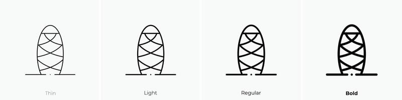 gherkin icon. Thin, Light, Regular And Bold style design isolated on white background vector