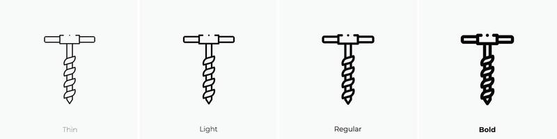 gimlet icon. Thin, Light, Regular And Bold style design isolated on white background vector