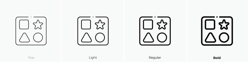 geometry icon. Thin, Light, Regular And Bold style design isolated on white background vector