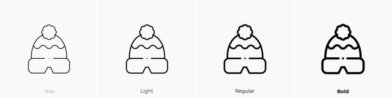 glasses icon. Thin, Light, Regular And Bold style design isolated on white background vector
