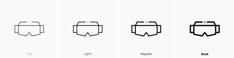 glasses icon. Thin, Light, Regular And Bold style design isolated on white background vector