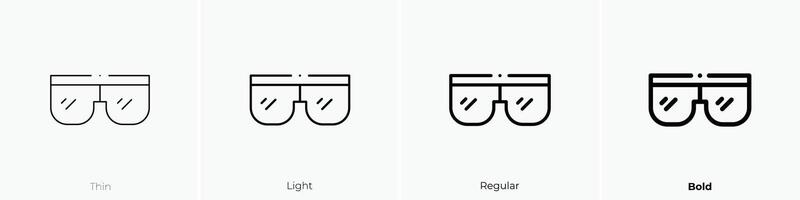 glasses icon. Thin, Light, Regular And Bold style design isolated on white background vector