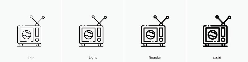 global news icon. Thin, Light, Regular And Bold style design isolated on white background vector