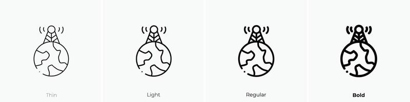global news icon. Thin, Light, Regular And Bold style design isolated on white background vector