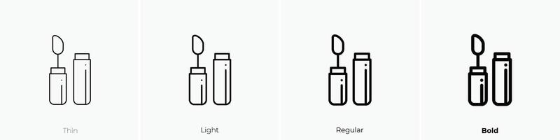 gloss icon. Thin, Light, Regular And Bold style design isolated on white background vector