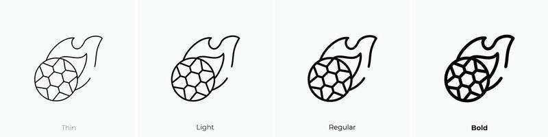 goal icon. Thin, Light, Regular And Bold style design isolated on white background vector