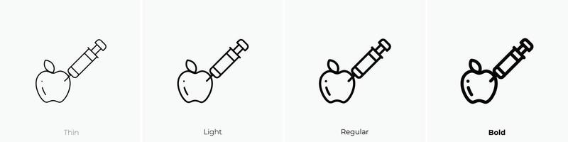 gmo icon. Thin, Light, Regular And Bold style design isolated on white background vector