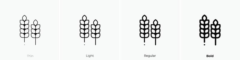 gluten icon. Thin, Light, Regular And Bold style design isolated on white background vector