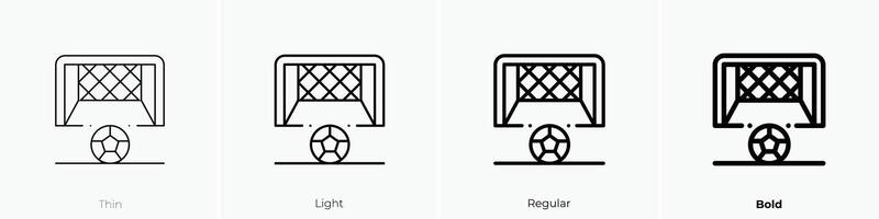 goal icon. Thin, Light, Regular And Bold style design isolated on white background vector