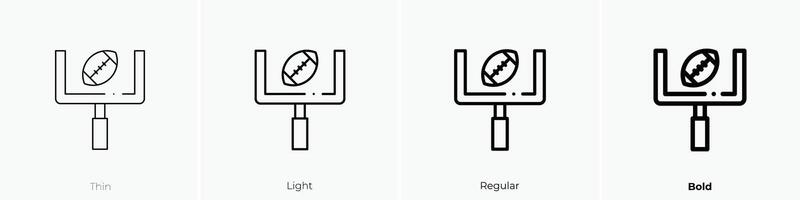 goal post icon. Thin, Light, Regular And Bold style design isolated on white background vector