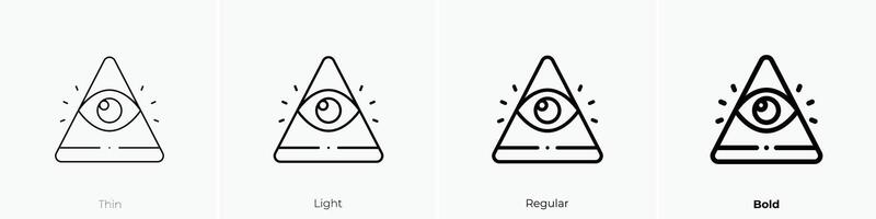 god icon. Thin, Light, Regular And Bold style design isolated on white background vector