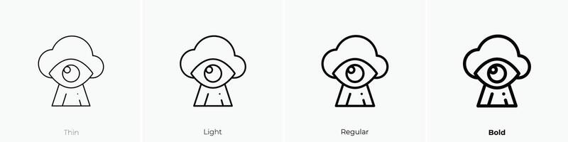 god icon. Thin, Light, Regular And Bold style design isolated on white background vector