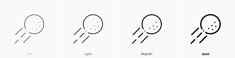 golf ball icon. Thin, Light, Regular And Bold style design isolated on white background vector