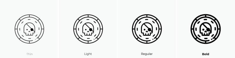 gold icon. Thin, Light, Regular And Bold style design isolated on white background vector