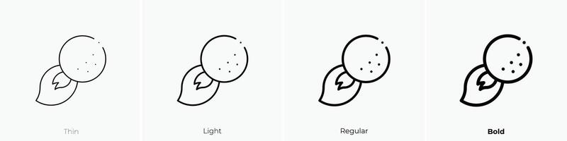 golf ball icon. Thin, Light, Regular And Bold style design isolated on white background vector