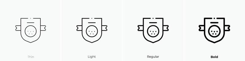 golf club icon. Thin, Light, Regular And Bold style design isolated on white background vector