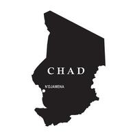 Chad country map vector