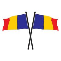 Chad country flag icon vector