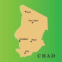 Chad country map vector
