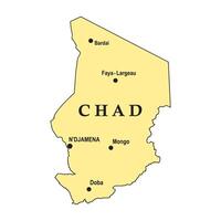 Chad country map vector