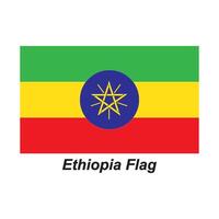 Ethiopia Flag design vector