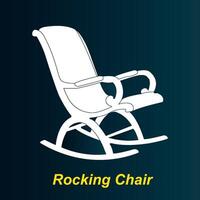 Rocking chair icon vector