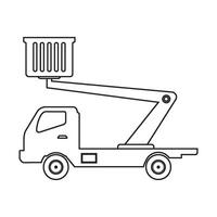 Lifting machine icon vector