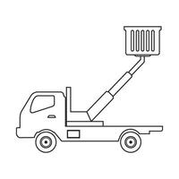 Lifting machine icon vector